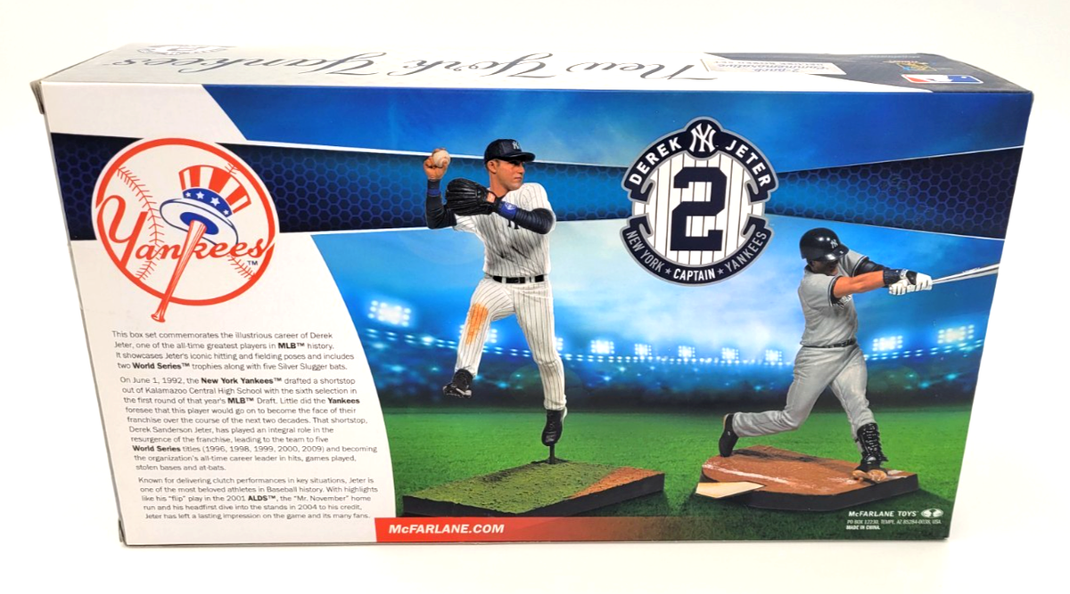 2014 McFarlane Derek Jeter 2-Pack Commemorative Deluxe Box Set New