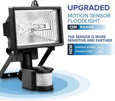 500W Halogen Floodlight with PIR Motion Sensor | Outdoor Weatherpoof Automatic