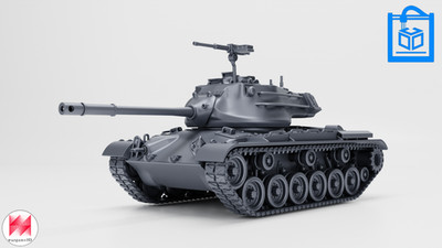 M47 General Patton II Fahrzeugmodell 3D Druck mehrere Maßstäbe 1:35-1:16