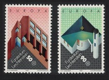Modern architecture Europa 2v Liechtenstein 1987 MNH SG#912-913