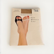 Berkshire "Hose Without Toes" Pantyhose Ultra Sheer Control Top Natural Tan Sz 3