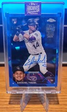 🔥 1/1 🔥2023 Topps Chrome Sapphire Ezequiel Tovar RC Rookie #651 Rockies🔥