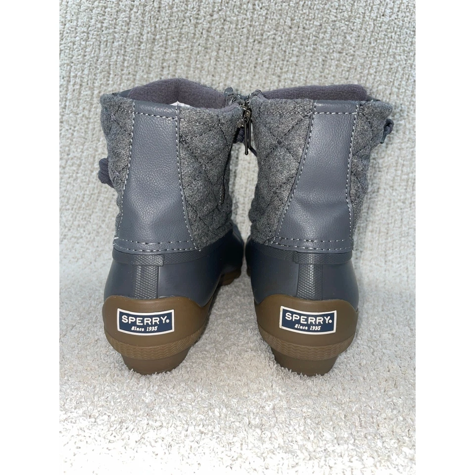 Bota de pato acolchada de lana SPERRY Syren Gulf en gris talla 8M para mujer Foto 3 de 4