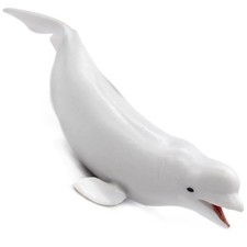White 01 Beluga Whale Figurine Model Statue Decoration Educational Collectible