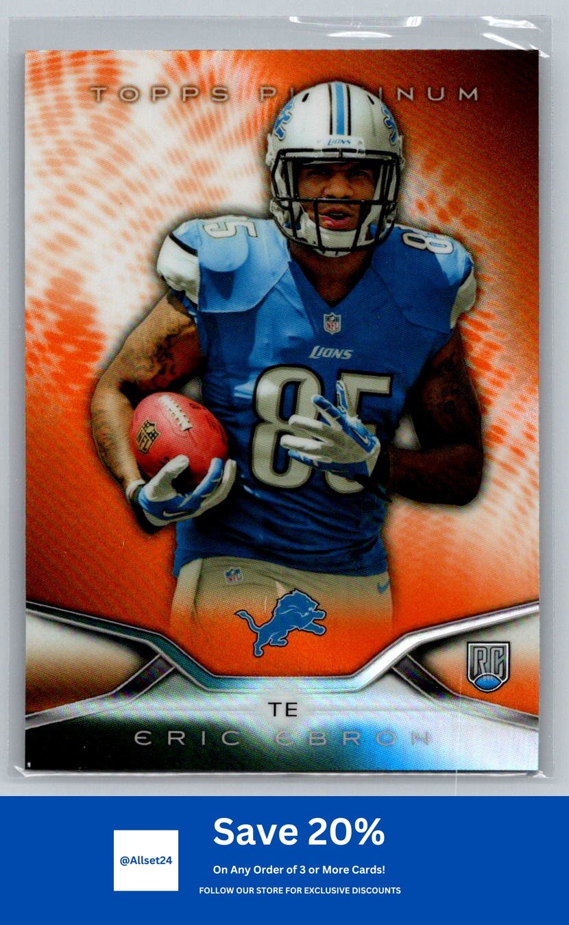 2014 Topps Platinum #140 Eric Ebron Rookie Orange Refractors Detroit Lions I8