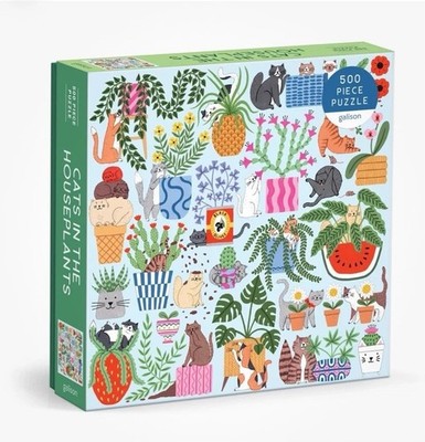 Galison Cats in the Houseplants   500 Piece Jigsaw Puzzle