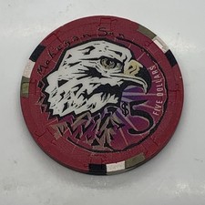 Mohegan Sun Casino $5 Chip Uncasville CT Connecticut H&C First Anniversary 1997