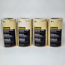 Scotch Contractor Grade Tan Masking Tape 0.94 in x 60.1 yds Each Roll 36 Pack