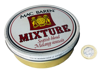Werbedose Metall Pflaumen Kuchen Mischung Mac Baren Vintage ra
