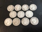 11.  Barber Half dollars, 90% Silver