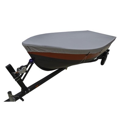 12' - 14' V-Hull Fishing Boat Cover Brand New by Lunatic - XT Series - Silver