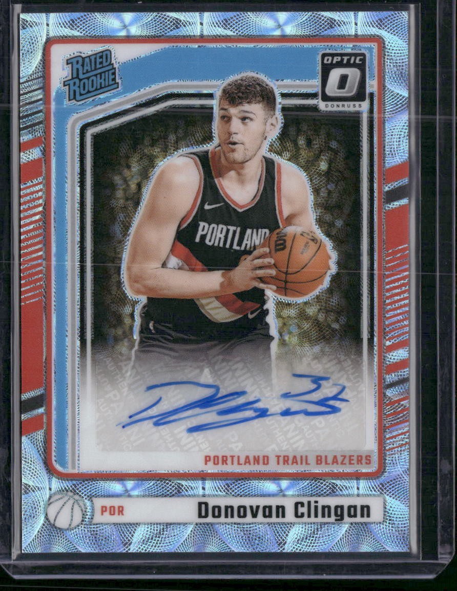 2024-25 Donruss Optic #304 Donovan Clingan Choice Autograph Rookie Prizm
