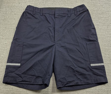 FedEx Stan Herman Shorts Mens 42L Blue Reflective Cargo Workwear Pockets Uniform