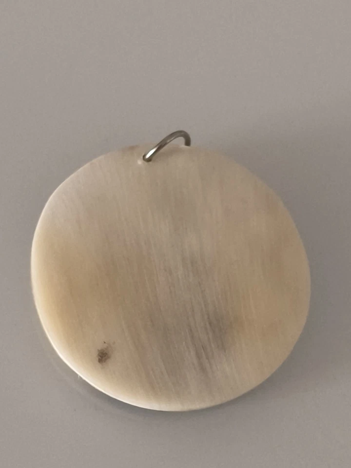 Horn Büffelhorn Anhänger Kette Hornanhänger beige natur handmade,Floral,Handmade - Bild 3 von 3