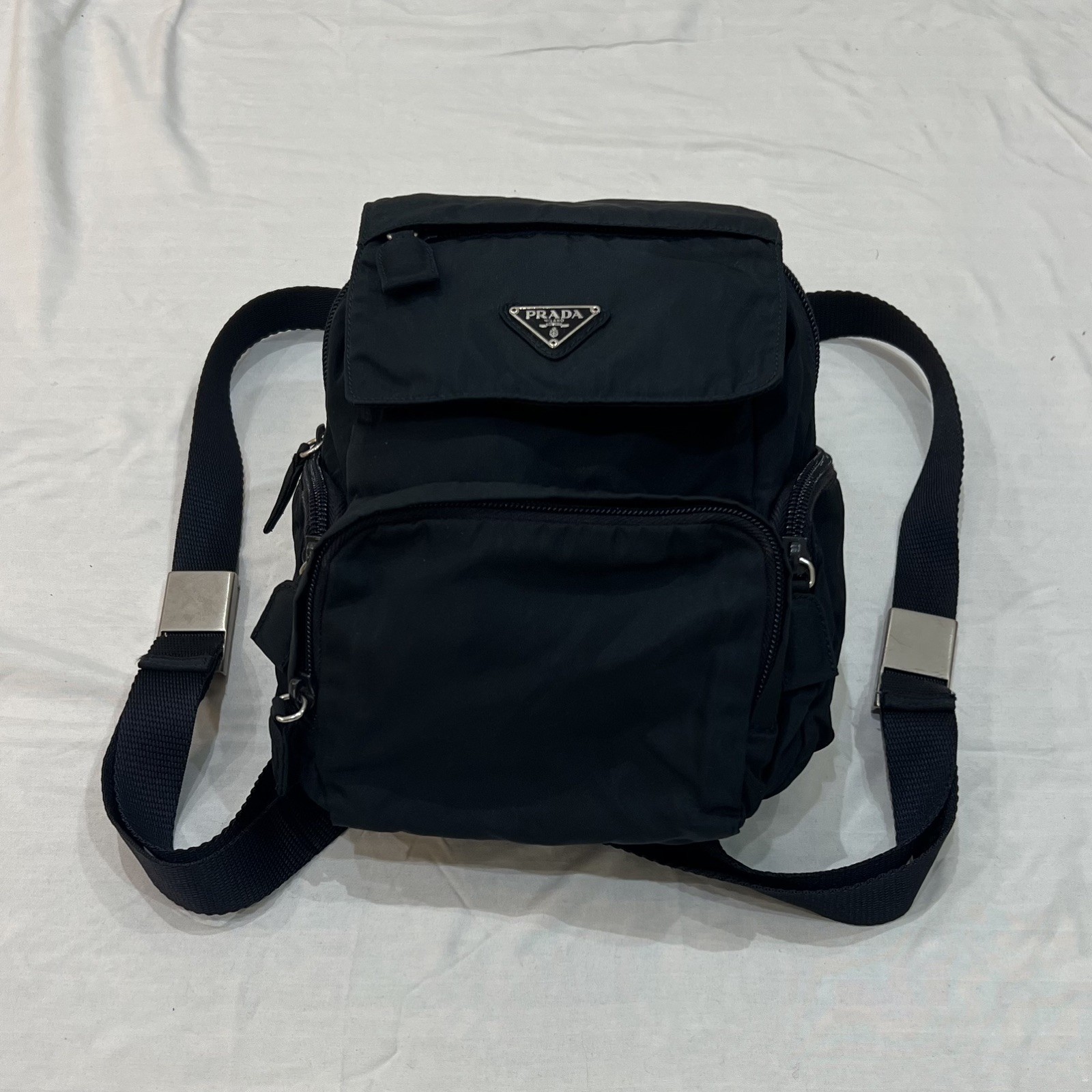 PRADA small Backpack Mini Black Nylon vintage Y2K… - image 2