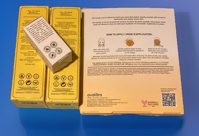 2 X Spongelle HONEY BLOSSOM Infused Hand Body Cream 2oz Ea AVATARA MASKS & B LIP