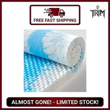 Twin Size Egg Crate Memory Foam Mattress Topper CertiPUR-US Blue 2 Inch