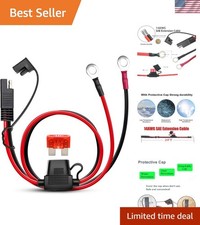 2 FT SAE Battery Connector 2 Pin with 10A Fuse for Automotive Use