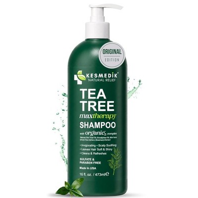 KESMEDIK MaxTherapy Tea Tree Oil Shampoo Sulfate Free Clarifying 16oz  NEW