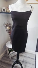 Daisy Street Black Bodycon Mini Dress Size L BNWT Sweetheart Neckline