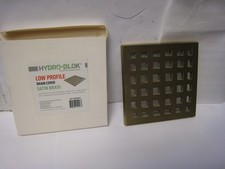 Hydro-Blok Drain Cover Grate for LOW PROFILE Center Drain Showers HBLPDC S-Brass