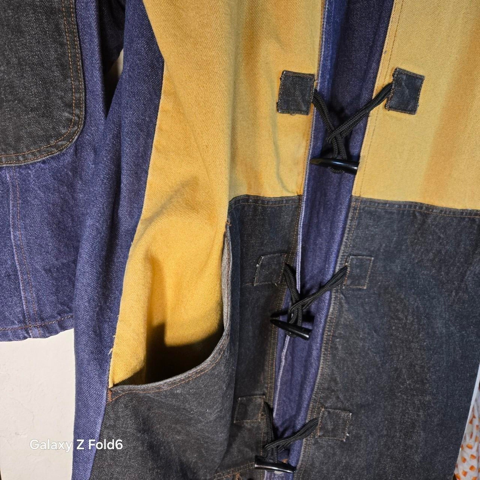 Corniche multi colored denim hooded jacket size XL - image 3