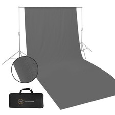 Glow Glow Muslin Backdrop - 10x20' Grey