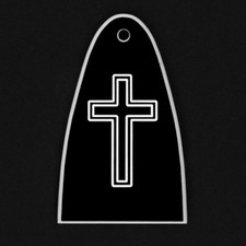 CUBIERTA DE VARILLA DE ARMADURA DE GUITARRA - Grabada Grabada - Se adapta a Schecter - CROSS Faith - Negra