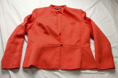 Signature By Larry Levine Carol 1-Button Business Blazer JT8 Red Size 18 