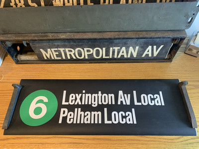 NY NYC SUBWAY ROLL SIGN 6 BROOKLYN BRIDGE LEXINGTON AVE LOCAL PELHAM WESTCHESTER