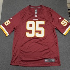 Washington Redskins Jersey Men XL Red Daron Payne #95 Nike On Field NFL
