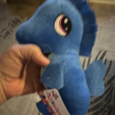 My Little Pony Seapony Seahorse Plush Blue Washable Small 6-14" 2021 MPN 24