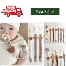 Baby Pacifier Clip Chain Bear Teether Strap Anti-Drop Holder 35cm