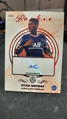 topps Champions League マルディーニ　サイン Topps Pearl 2022 Nuno Mendes Rookie Autograph 05/10 UEFA Soccer