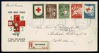 SG05B NETHERLANDS 1953 Registered FDC red cross NVPH E14