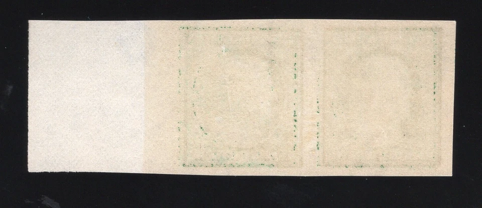 (1910) #383 1¢ Franklin MH unused Imperforate pair Free shipping - Image 2 of 2
