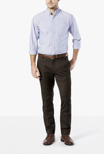 Dockers Men Easy Slim Fit Khaki Stretch Pants Dark Pebble Size 38X34