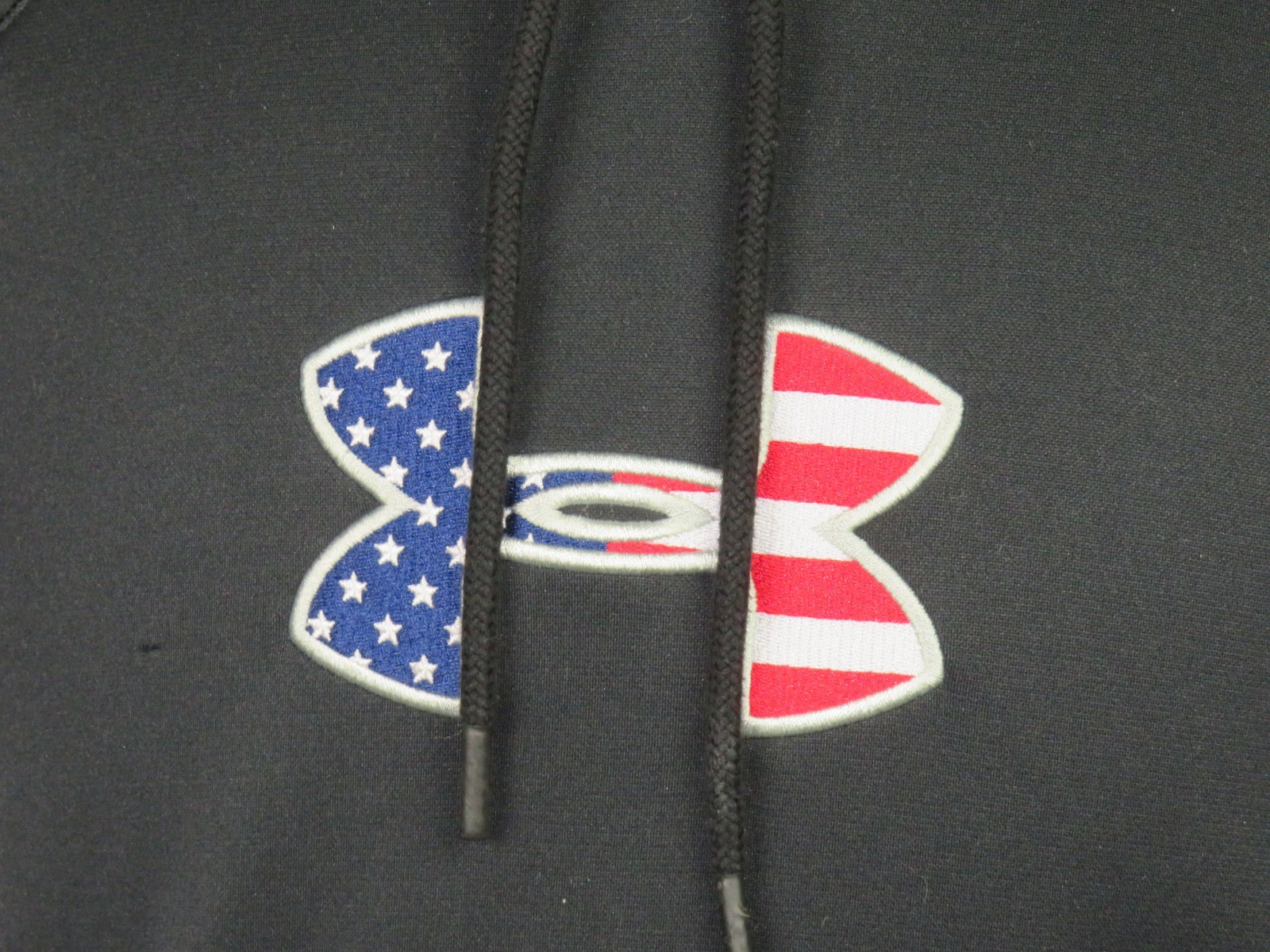 Under Armour Cold Gear American Flag Black Hoodie Sweatshirt Men's Medium
