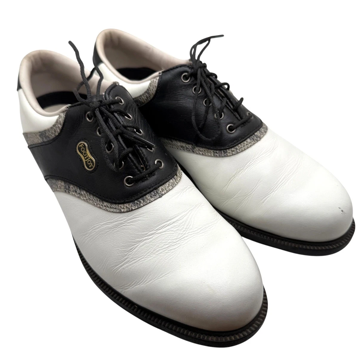 Ladie\'s Vintage Professional Grade Golf Shoes White Leather Size 8.5 Vintage FootJoy GreenJoys White LEATHER GOLF | Mercari main image 2