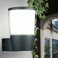 AußEnwandleuchte Wandleuchte Wandlampe Hauswand Anthrazit IP54 1X Led H 17 Cm