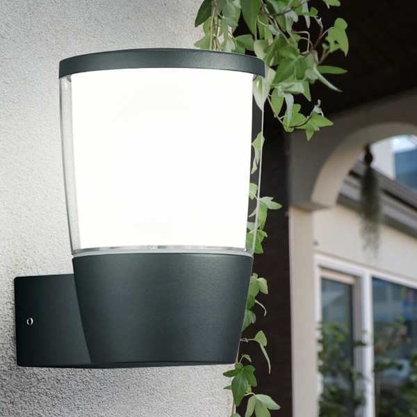 AußEnwandleuchte Wandleuchte Wandlampe Hauswand Anthrazit IP54 1X Led H 17 Cm-image