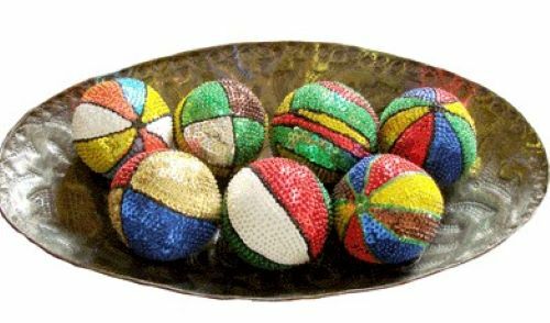 Hand Perlen bunte Kugeln Ornamente Dekor Neu mit Etikett - Bild 3 von 12