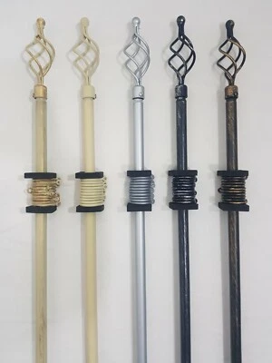 BIANCHERIA PER LA CASA EL AAMRANI Bastone tenda PASSION estendibile 120-210 cm asta DECORATA con anelli supporti