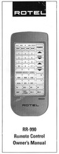 Rotel RR-990 Telecomando Manuale del proprietario