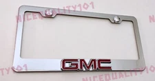 3D GMC Stainless Steel Chrome Finished License Plate Frame Rust Free