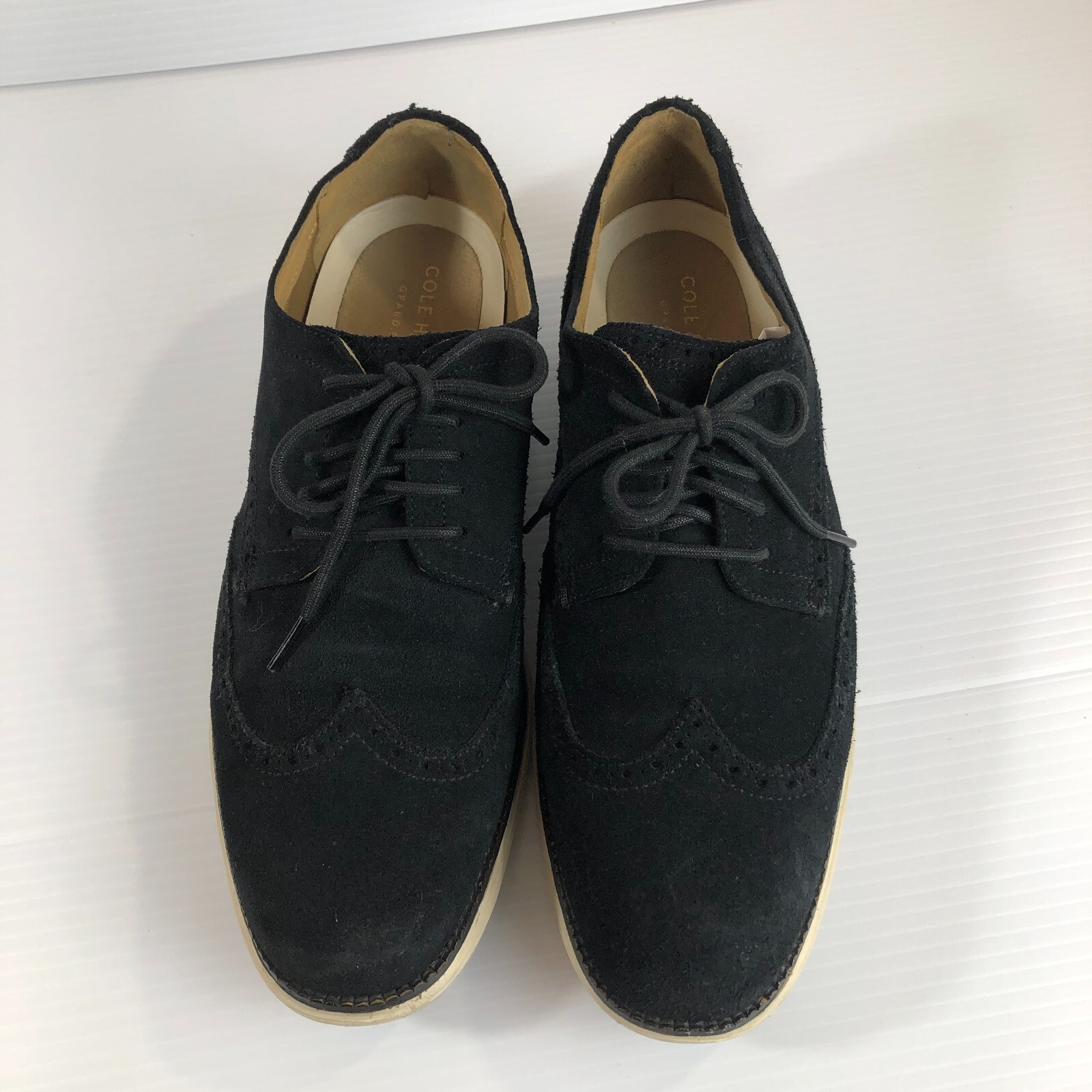 SAOLA Scarpe Oxford Cole Haan Grand OS a coda di rondine nere da uomo 10 5 scamosciate #C24085