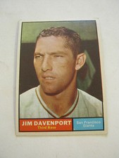 1961 Topps #55 Jim Davenport Baseball Card, Good Cond (GS2-b3)