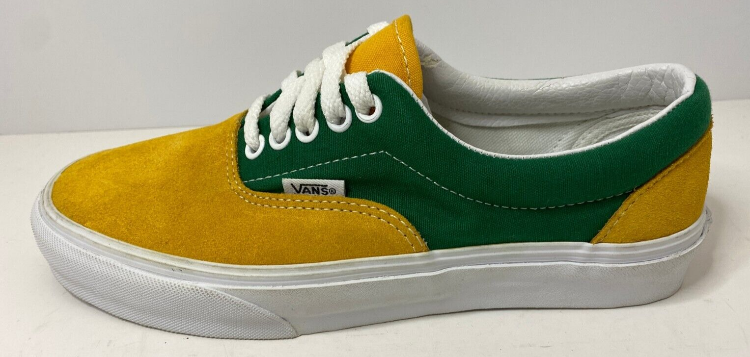 Vans Unisex Off The Wall TB4R Yellow Green Casual Shoes Sneakers Size M 6.5 /W 8