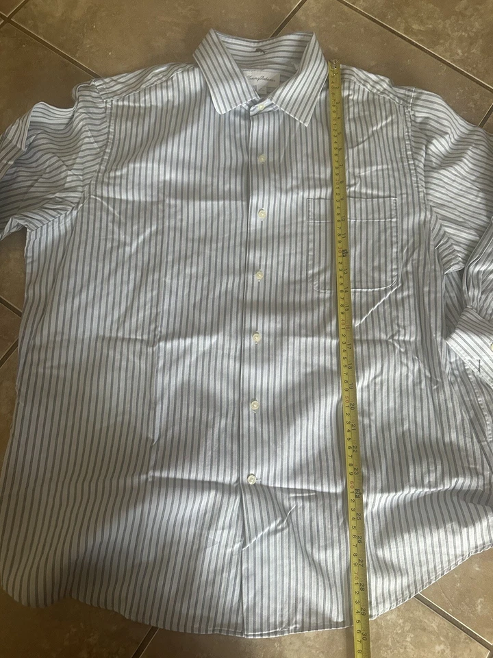 Camisa de vestir Tommy Bahama de algodón a rayas manga larga con botones para hombre 17 (32-33) Foto 4 de 4