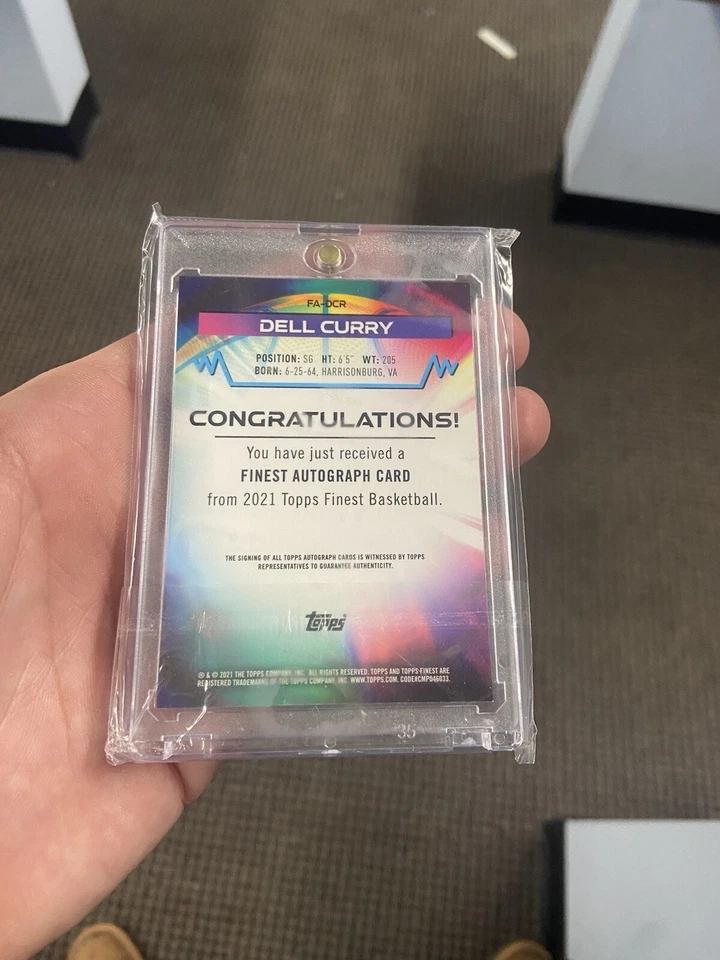 2021 Topps Finest Basketball Dell Curry Auto On Card SP - Image 2 of 2